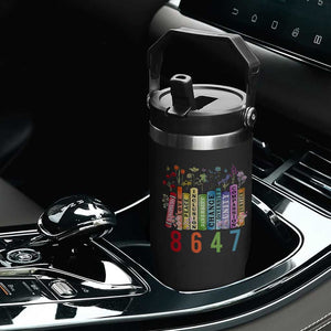 Retro 8647 Flip Straw Tumbler Equal Rights Book Flower Feminist Women Rights TS10 Print Your Wear