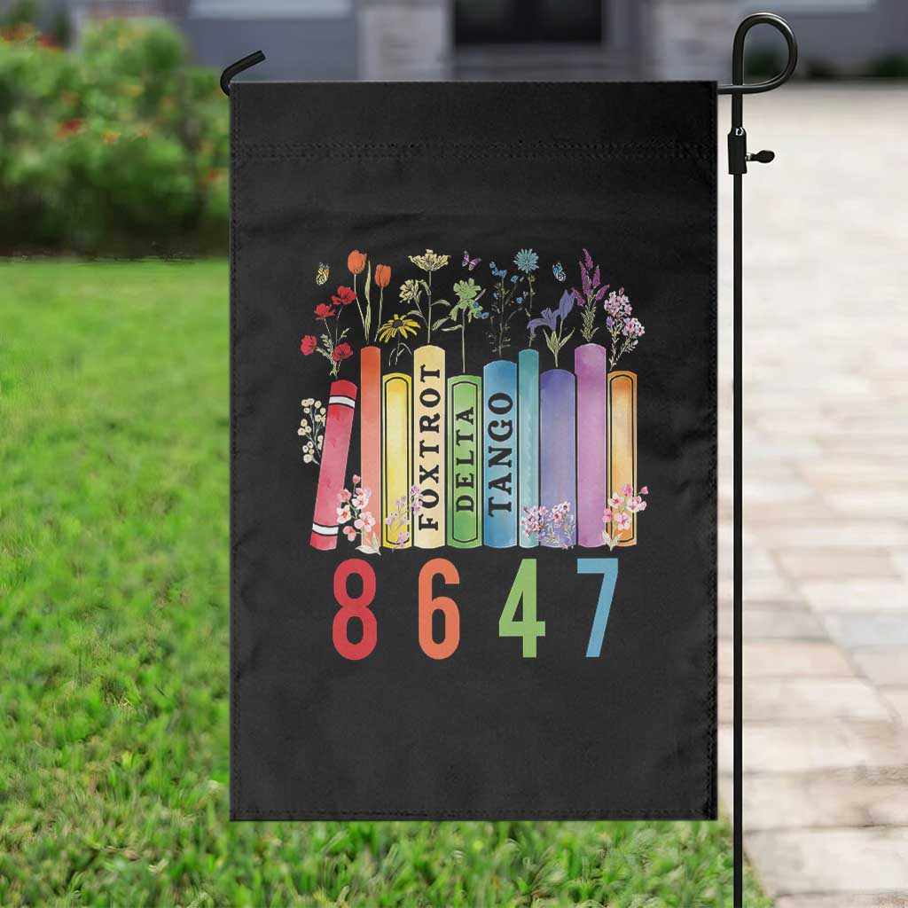Retro 8647 Garden Flag Foxtrots Delta Tangos Book Flower TS10 Print Your Wear