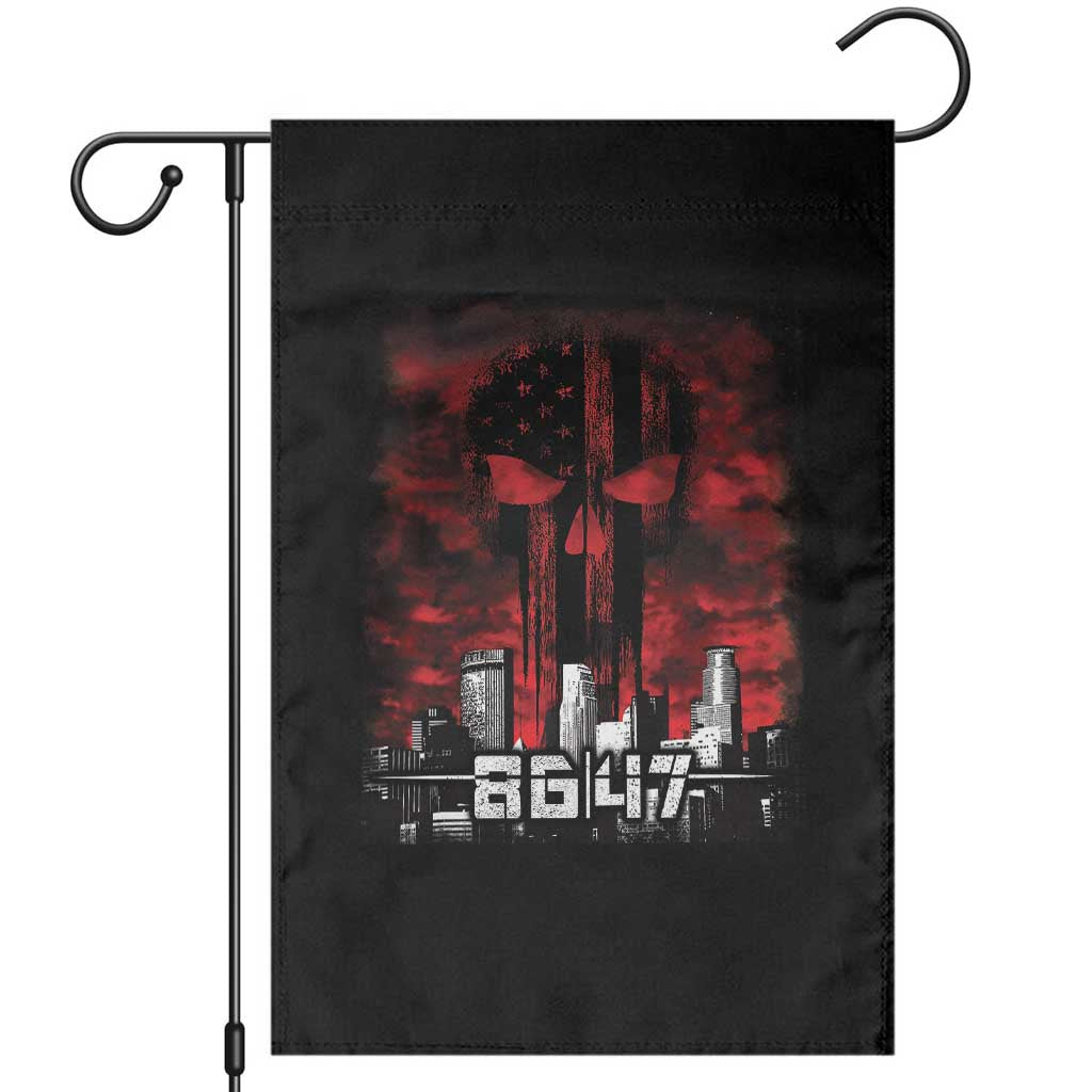 Retro 8647 Garden Flag Vintage USA American Flag Skull TS10 Black Print Your Wear