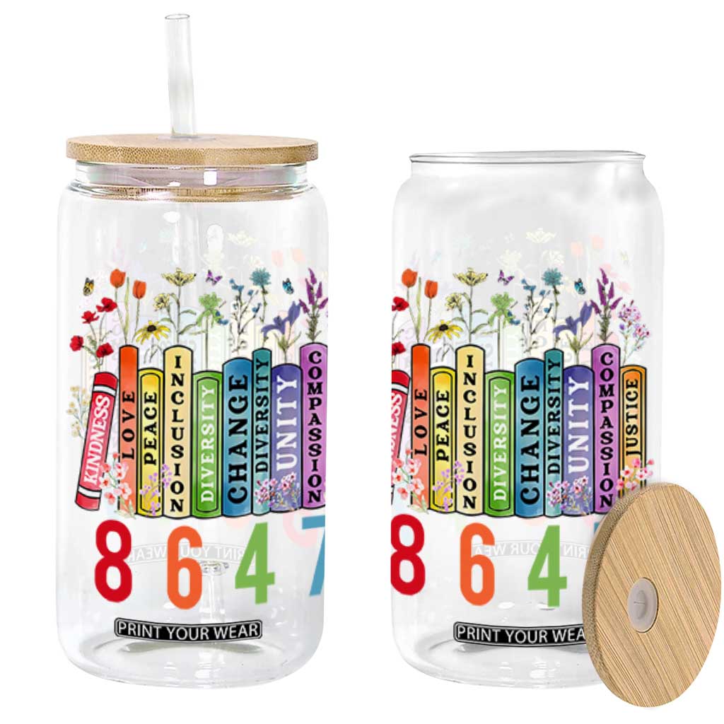 Retro 8647 Glass Can Equal Rights Book Flower Feminist Women Rights TS10 Black Print Your Wear