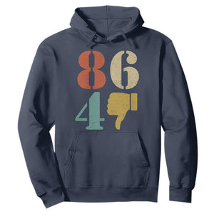 Retro 8647 Hoodie Classic Retro Vintage 80s Style TS10 Navy Print Your Wear