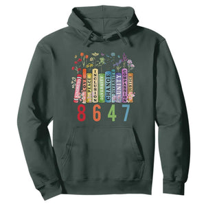 Retro 8647 Hoodie Equal Rights Book Flower Feminist Women Rights TS10 Dark Forest Green Print Your Wear