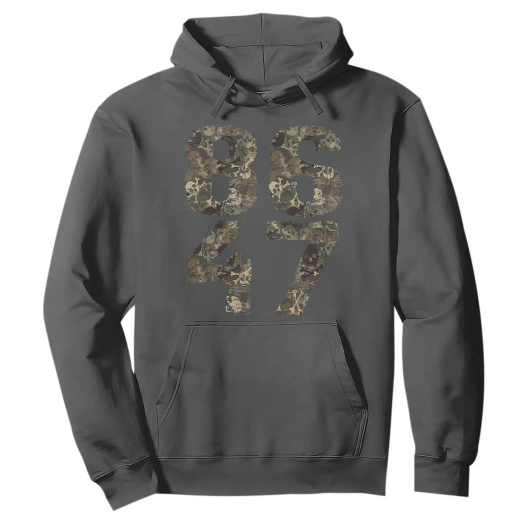 Retro 8647 Hoodie Vintage Camouflage Camo Skull TS10 Dark Heather Print Your Wear