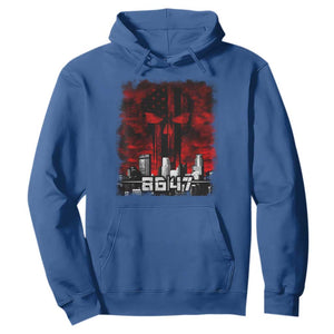 Retro 8647 Hoodie Vintage USA American Flag Skull TS10 Royal Blue Print Your Wear