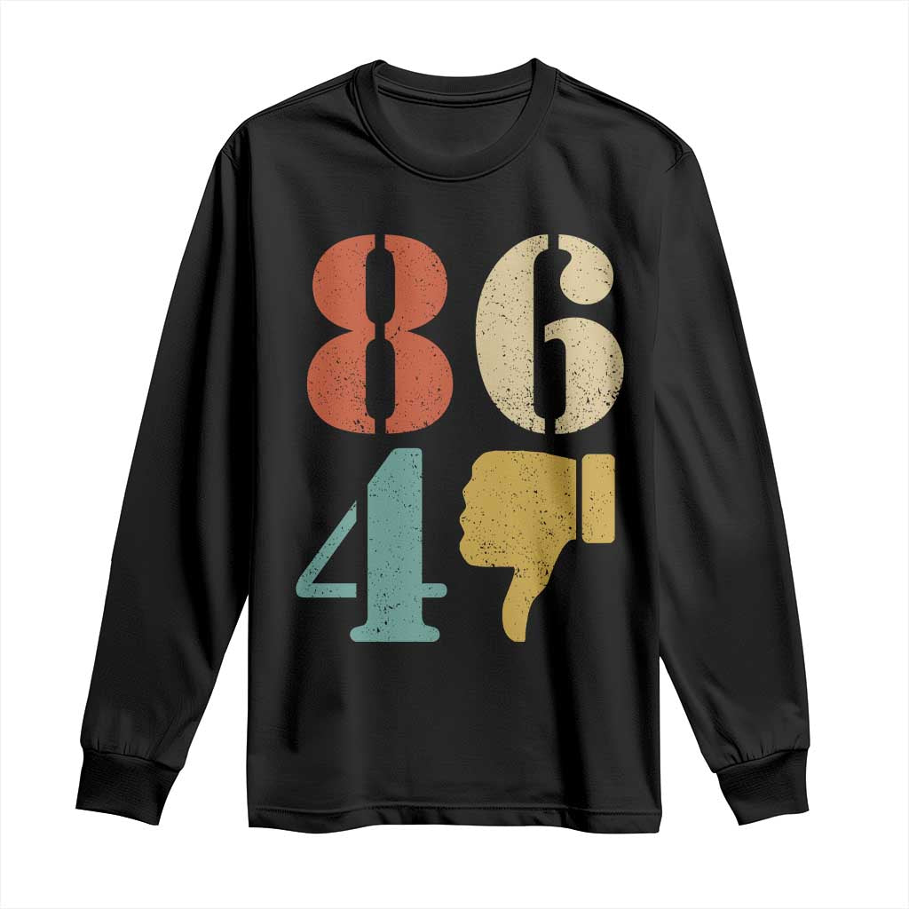 Retro 8647 Long Sleeve Shirt Classic Retro Vintage 80s Style TS10 Black Print Your Wear