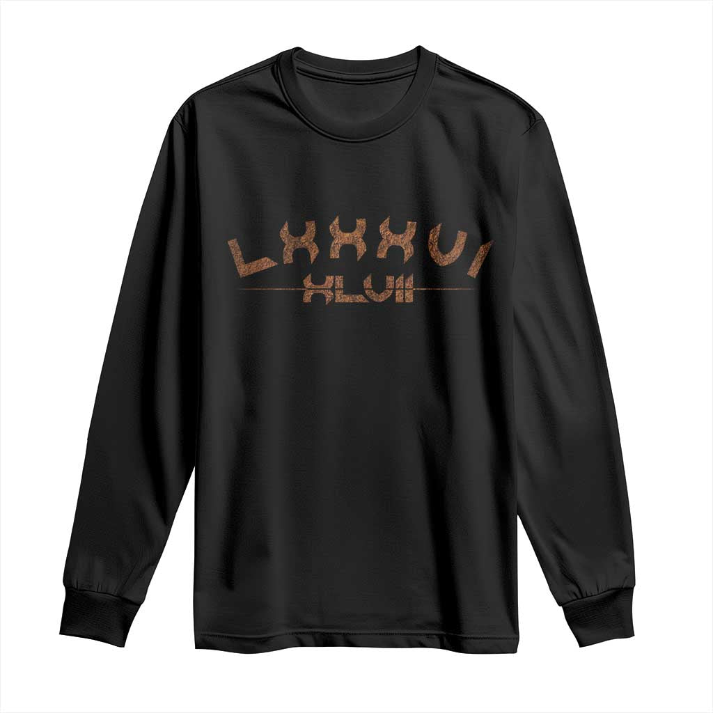Retro 8647 Long Sleeve Shirt Roman Numerals LXXXVI XLVII 86 47 TS10 Black Print Your Wear