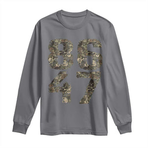 Retro 8647 Long Sleeve Shirt Vintage Camouflage Camo Skull TS10 Charcoal Print Your Wear