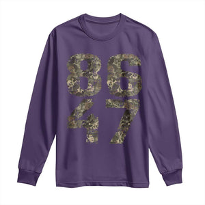 Retro 8647 Long Sleeve Shirt Vintage Camouflage Camo Skull TS10 Purple Print Your Wear