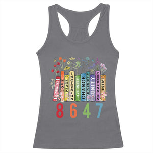 Retro 8647 Racerback Tank Top Equal Rights Book Flower Feminist Women Rights TS10 Charcoal Print Your Wear