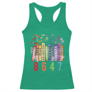 Retro 8647 Racerback Tank Top Equal Rights Book Flower Feminist Women Rights TS10 Irish Green Print Your Wear