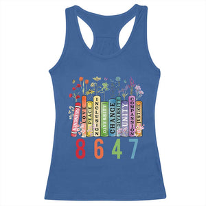 Retro 8647 Racerback Tank Top Equal Rights Book Flower Feminist Women Rights TS10 Royal Blue Print Your Wear