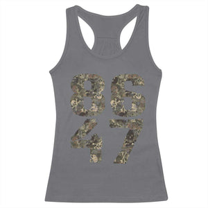 Retro 8647 Racerback Tank Top Vintage Camouflage Camo Skull TS10 Charcoal Print Your Wear