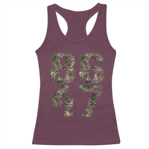 Retro 8647 Racerback Tank Top Vintage Camouflage Camo Skull TS10 Maroon Print Your Wear