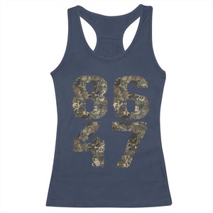 Retro 8647 Racerback Tank Top Vintage Camouflage Camo Skull TS10 Navy Print Your Wear