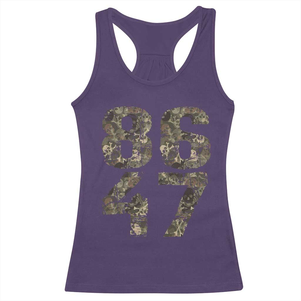 Retro 8647 Racerback Tank Top Vintage Camouflage Camo Skull TS10 Purple Print Your Wear