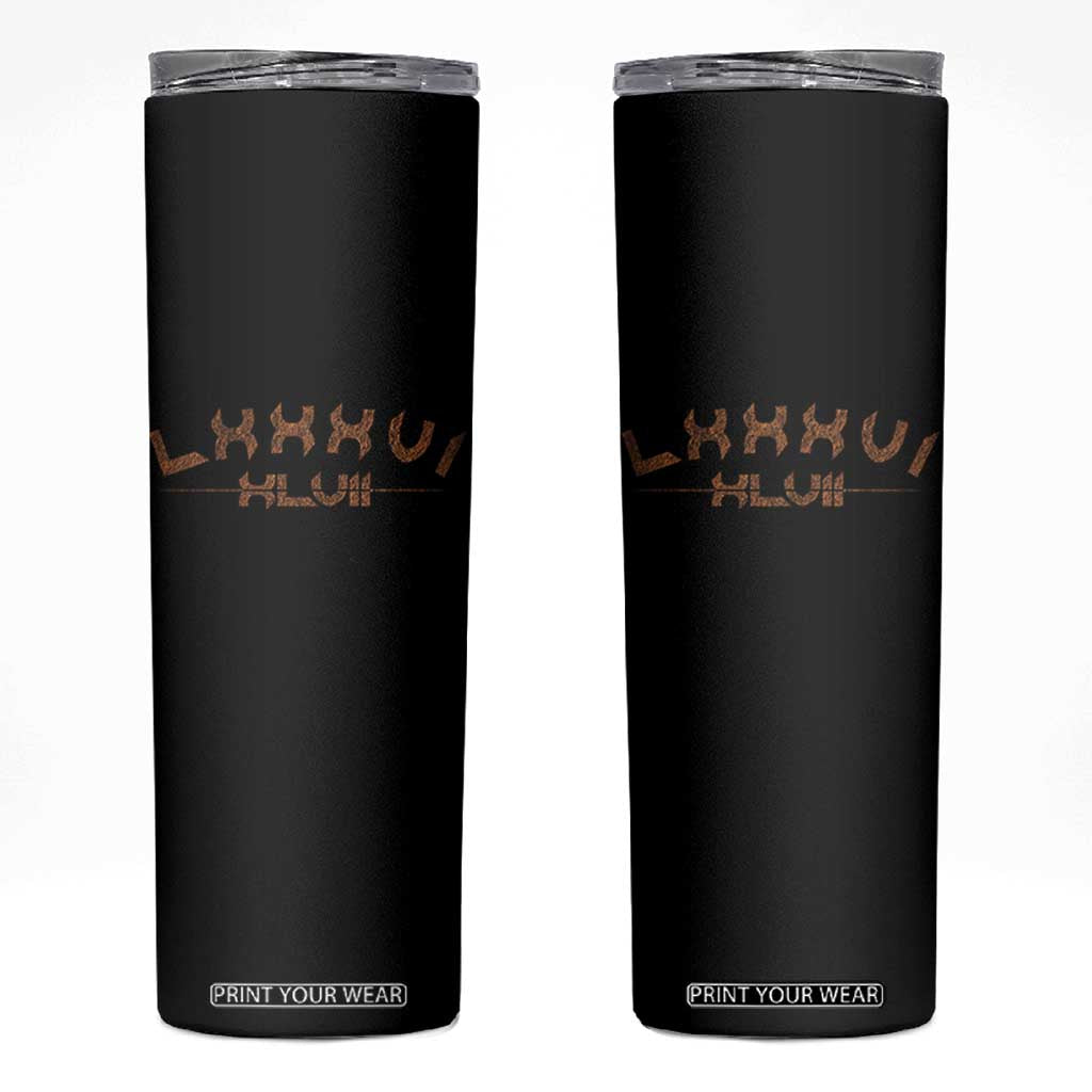 Retro 8647 Skinny Tumbler Roman Numerals LXXXVI XLVII 86 47 TS10 Black Print Your Wear