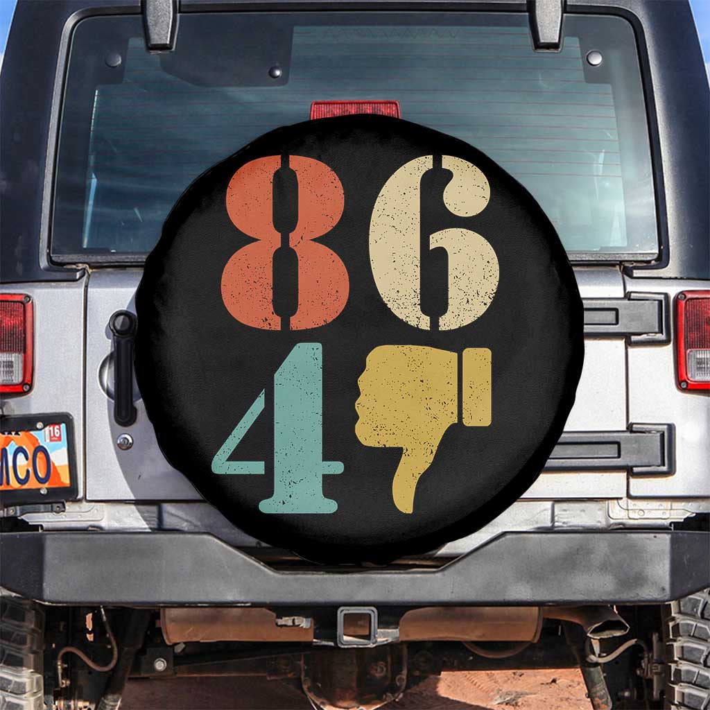 Retro 8647 Spare Tire Cover Classic Retro Vintage 80s Style TS10 No hole Black Print Your Wear