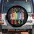 Retro 8647 Spare Tire Cover Equal Rights Book Flower Feminist Women Rights TS10 No hole Black Print Your Wear