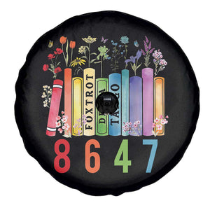Retro 8647 Spare Tire Cover Foxtrots Delta Tangos Book Flower TS10 Print Your Wear