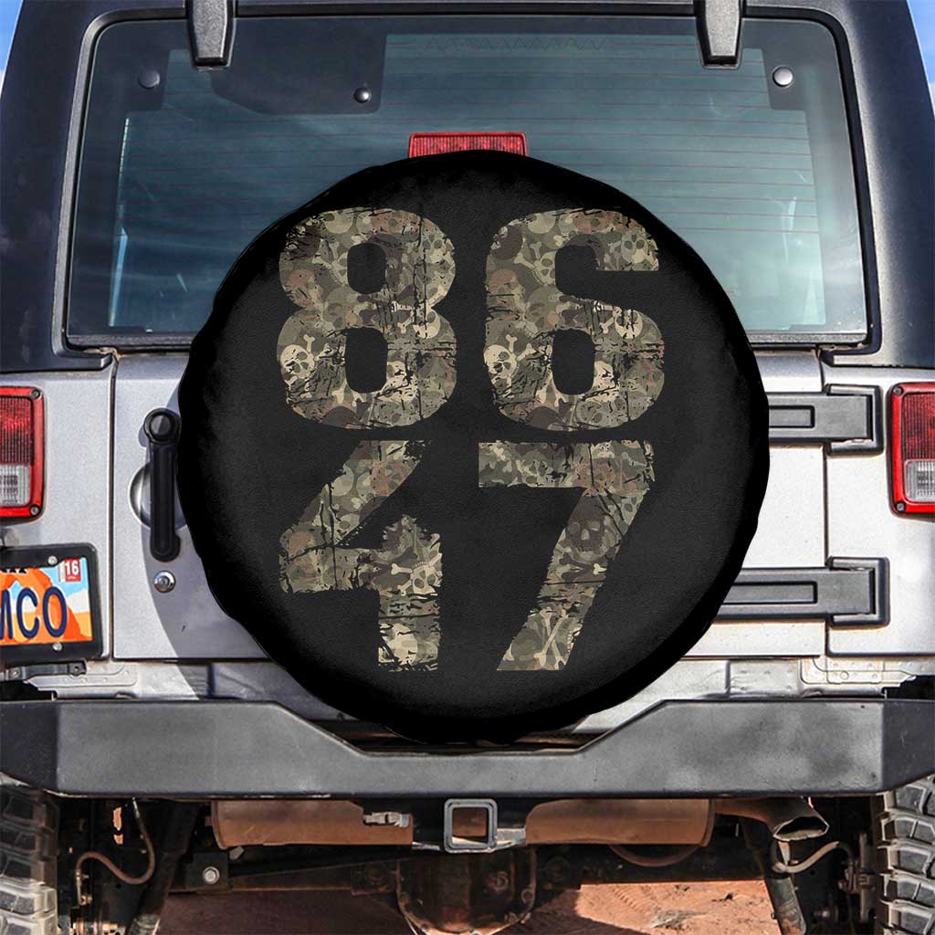 Retro 8647 Spare Tire Cover Vintage Camouflage Camo Skull TS10 No hole Black Print Your Wear