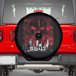 Retro 8647 Spare Tire Cover Vintage USA American Flag Skull TS10 Black Print Your Wear