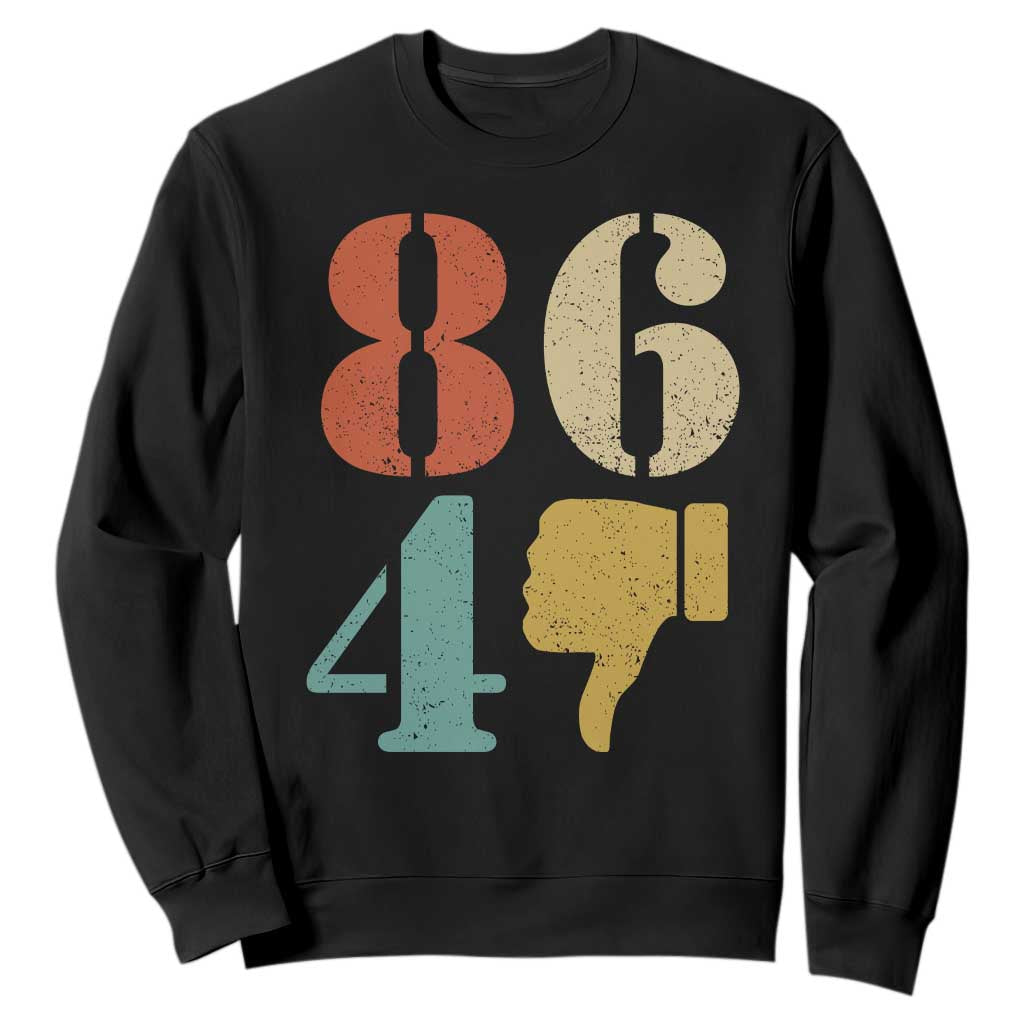 Retro 8647 Sweatshirt Classic Retro Vintage 80s Style TS10 Black Print Your Wear
