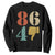 Retro 8647 Sweatshirt Classic Retro Vintage 80s Style TS10 Black Print Your Wear