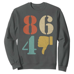 Retro 8647 Sweatshirt Classic Retro Vintage 80s Style TS10 Dark Heather Print Your Wear