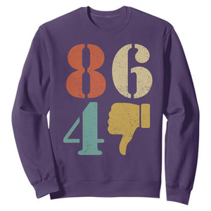 Retro 8647 Sweatshirt Classic Retro Vintage 80s Style TS10 Purple Print Your Wear