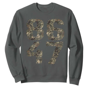 Retro 8647 Sweatshirt Vintage Camouflage Camo Skull TS10 Dark Heather Print Your Wear