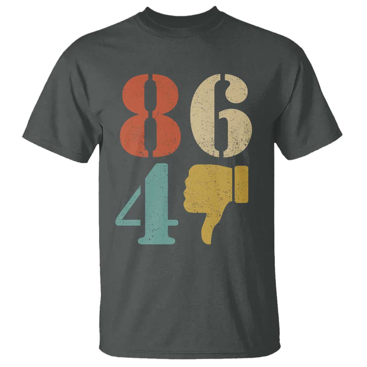 Retro 8647 T Shirt - Classic Retro Vintage 80s Style TS10 Dark Heather Print Your Wear