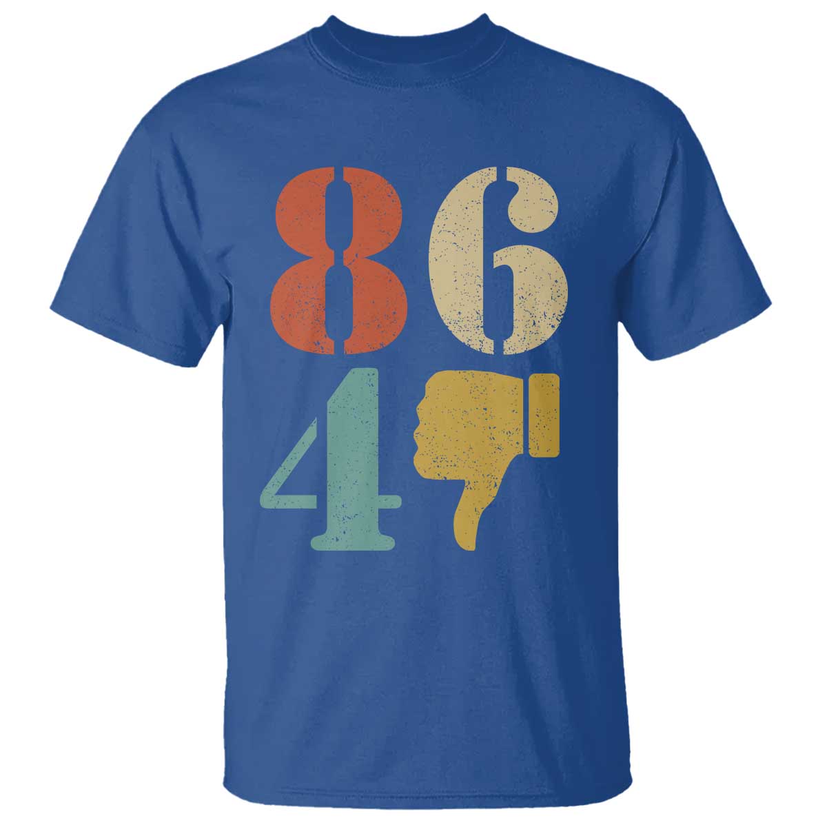 Retro 8647 T Shirt - Classic Retro Vintage 80s Style TS10 Royal Blue Print Your Wear