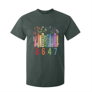 Retro 8647 T Shirt For Kid Foxtrots Delta Tangos Book Flower TS10 Dark Forest Green Print Your Wear