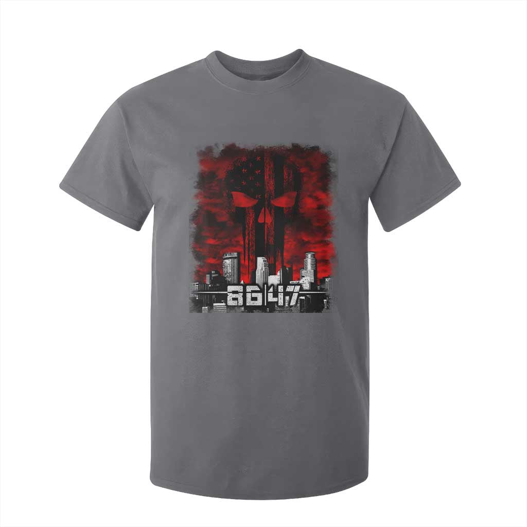 Retro 8647 T Shirt For Kid Vintage USA American Flag Skull TS10 Charcoal Print Your Wear