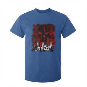 Retro 8647 T Shirt For Kid Vintage USA American Flag Skull TS10 Royal Blue Print Your Wear
