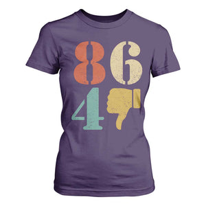 Retro 8647 T Shirt For Women Classic Retro Vintage 80s Style TS10 Purple Print Your Wear