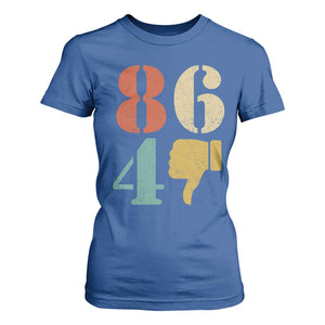Retro 8647 T Shirt For Women Classic Retro Vintage 80s Style TS10 Royal Blue Print Your Wear