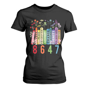 Retro 8647 T Shirt For Women Equal Rights Book Flower Feminist Women Rights TS10 Black Print Your Wear