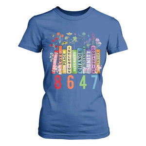 Retro 8647 T Shirt For Women Equal Rights Book Flower Feminist Women Rights TS10 Royal Blue Print Your Wear