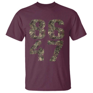 Retro 8647 T Shirt Vintage Camouflage Camo Skull TS10 Maroon Print Your Wear