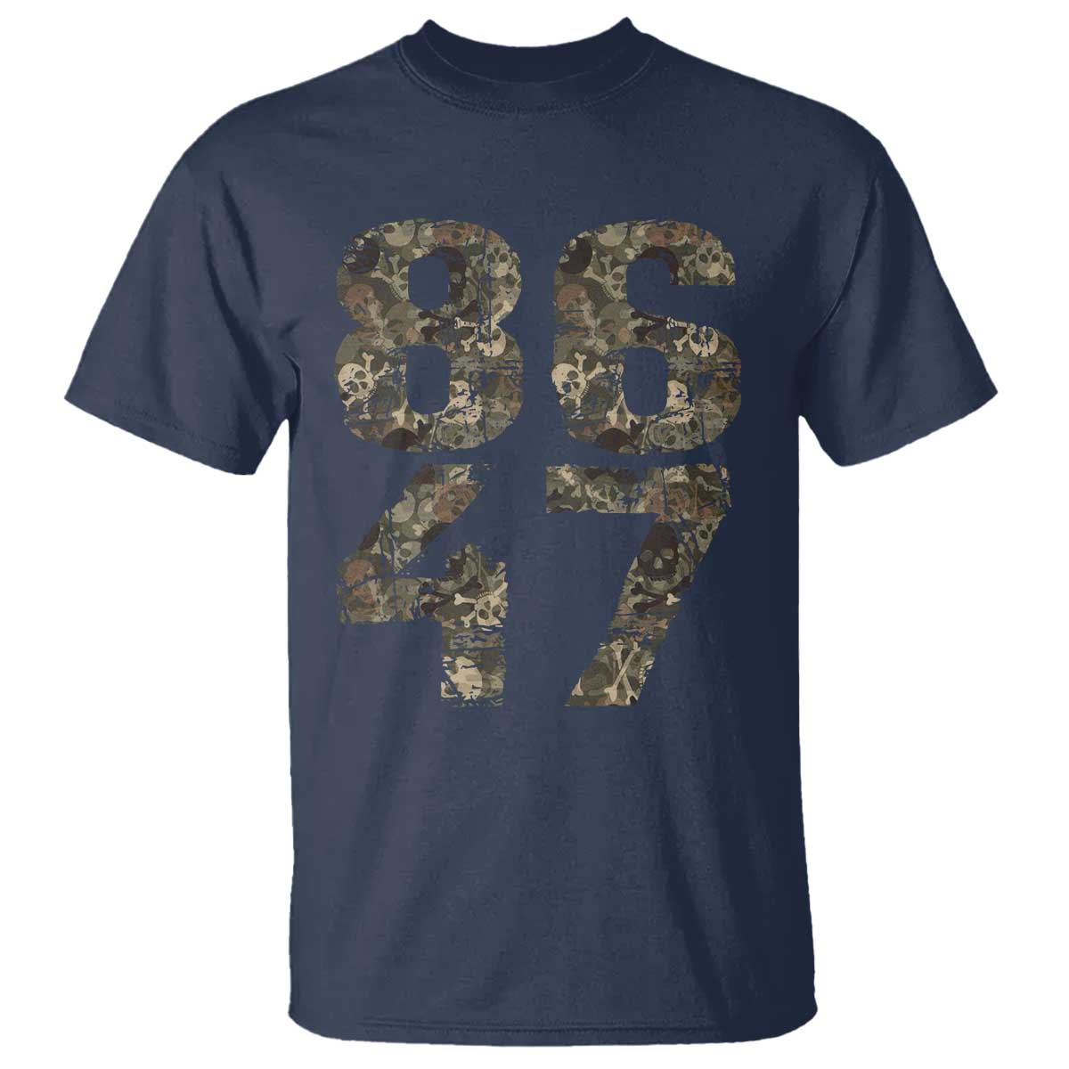 Retro 8647 T Shirt Vintage Camouflage Camo Skull TS10