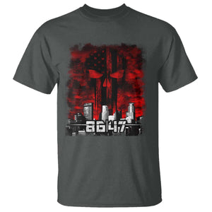 Retro 8647 T Shirt Vintage USA American Flag Skull TS10 Dark Heather Print Your Wear