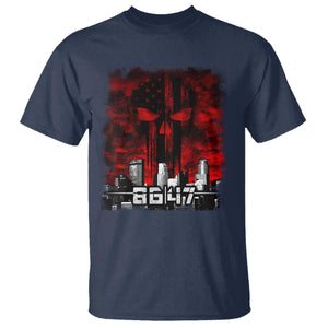 Retro 8647 T Shirt Vintage USA American Flag Skull TS10 Navy Print Your Wear