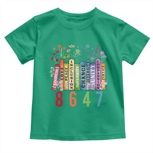 Retro 8647 Toddler T Shirt Equal Rights Book Flower Feminist Women Rights TS10 Irish Green Print Your Wear