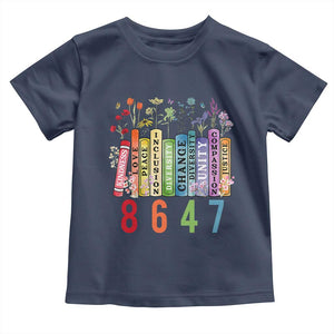 Retro 8647 Toddler T Shirt Equal Rights Book Flower Feminist Women Rights TS10 Navy Print Your Wear