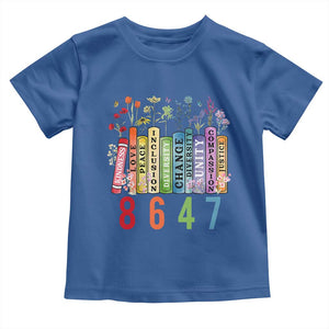 Retro 8647 Toddler T Shirt Equal Rights Book Flower Feminist Women Rights TS10 Royal Blue Print Your Wear