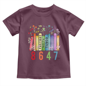 Retro 8647 Toddler T Shirt Foxtrots Delta Tangos Book Flower TS10 Maroon Print Your Wear