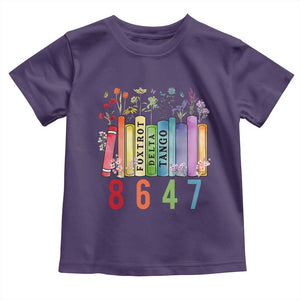 Retro 8647 Toddler T Shirt Foxtrots Delta Tangos Book Flower TS10 Purple Print Your Wear