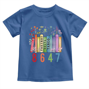 Retro 8647 Toddler T Shirt Foxtrots Delta Tangos Book Flower TS10 Royal Blue Print Your Wear