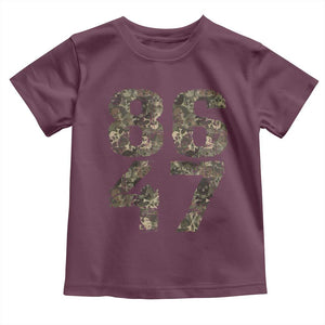 Retro 8647 Toddler T Shirt Vintage Camouflage Camo Skull TS10 Maroon Print Your Wear